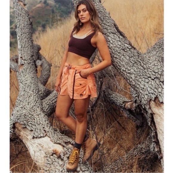 Free People Moonbeam Cargo Skort Color Orange Size Large - Picture 3 of 11